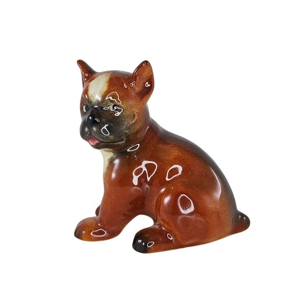 Vintage Goebel West Germany Ceramic Boxer Puppy Figurine Facing Left CH569/B - Picture 1 of 10